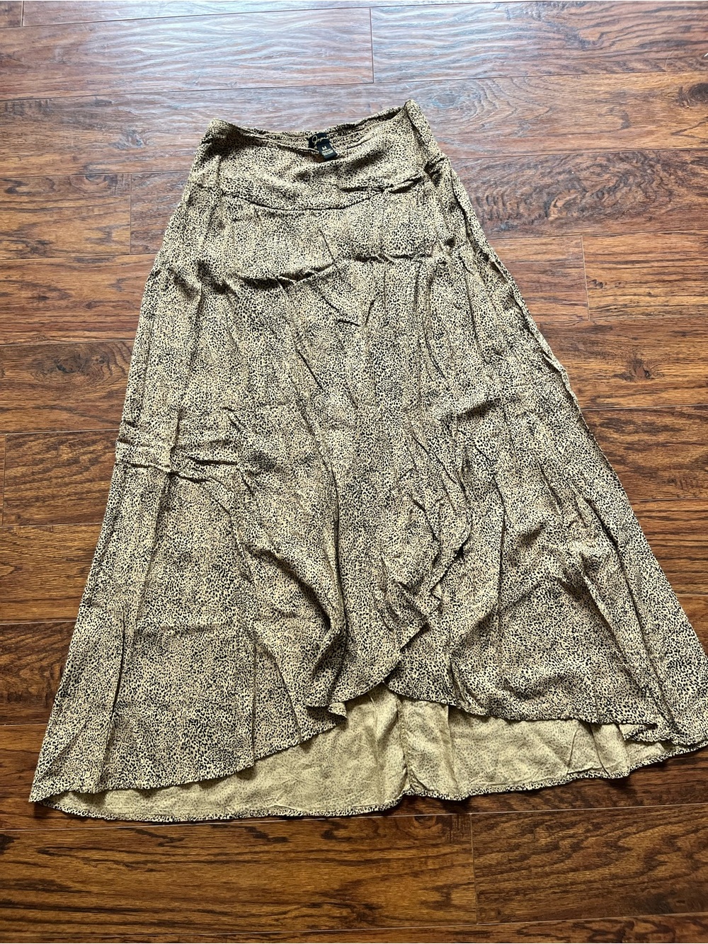 Japna Women's Neutral Speckled A-Line Maxi Skirt- M